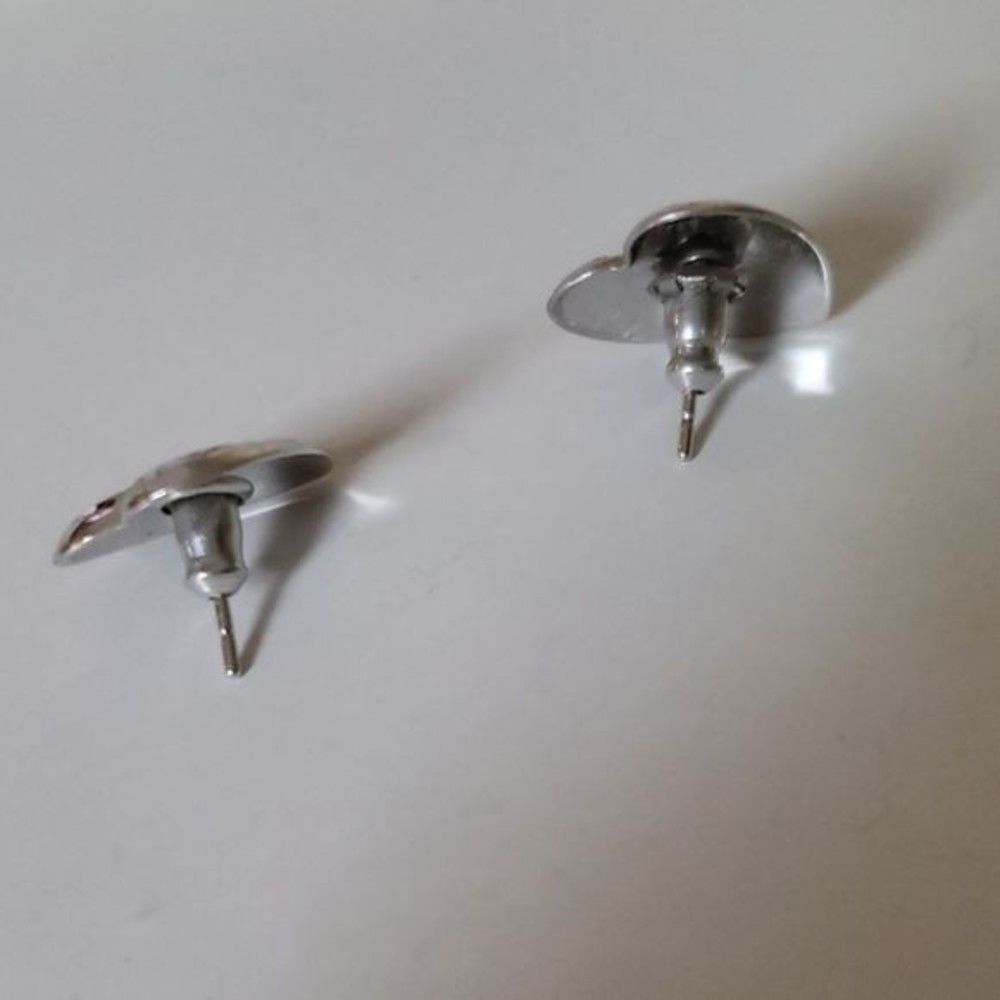 ๐ฉถ Vintage Beau B Heart Stud Earrings .925 Sterling Silver Beaucraft NWOT - Picture 4 of 7